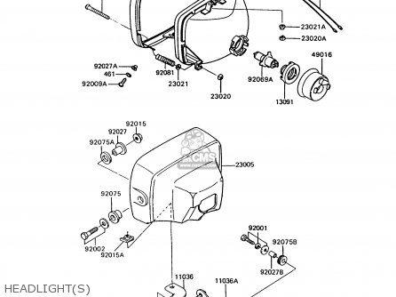 HEADLIGHT(S) - Z750P7 GT750 1992 EUROPE UK