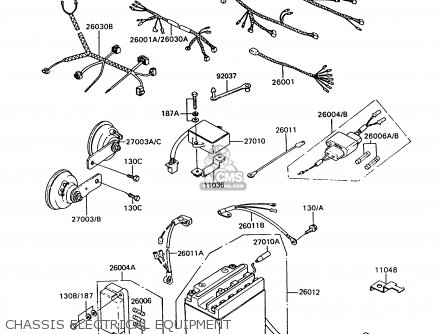 CHASSIS ELECTRICAL EQUIPMENT - Z750P7 GT750 1992 EUROPE UK