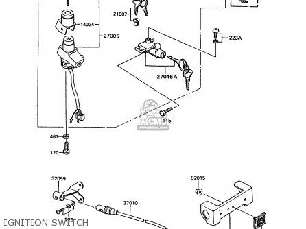 IGNITION SWITCH - Z750P7 GT750 1992 EUROPE UK