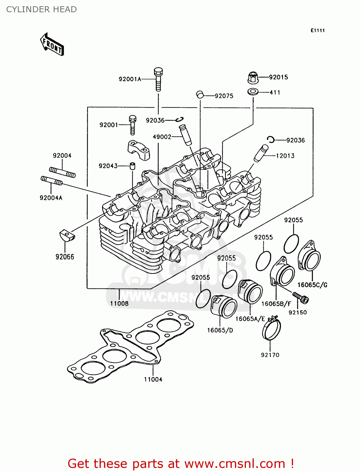 CYLINDER HEAD Z750P9 GT750 1994 UNITED KINGDOM