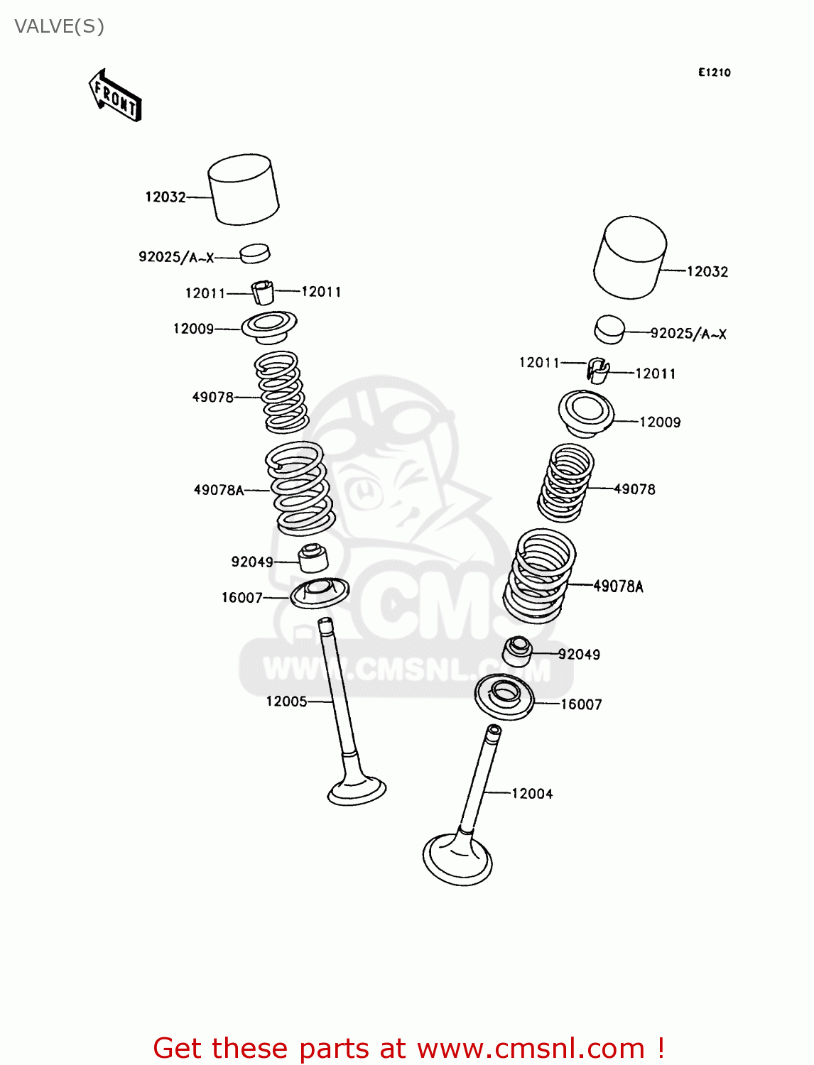 VALVE(S) Z750P9 GT750 1994 UNITED KINGDOM