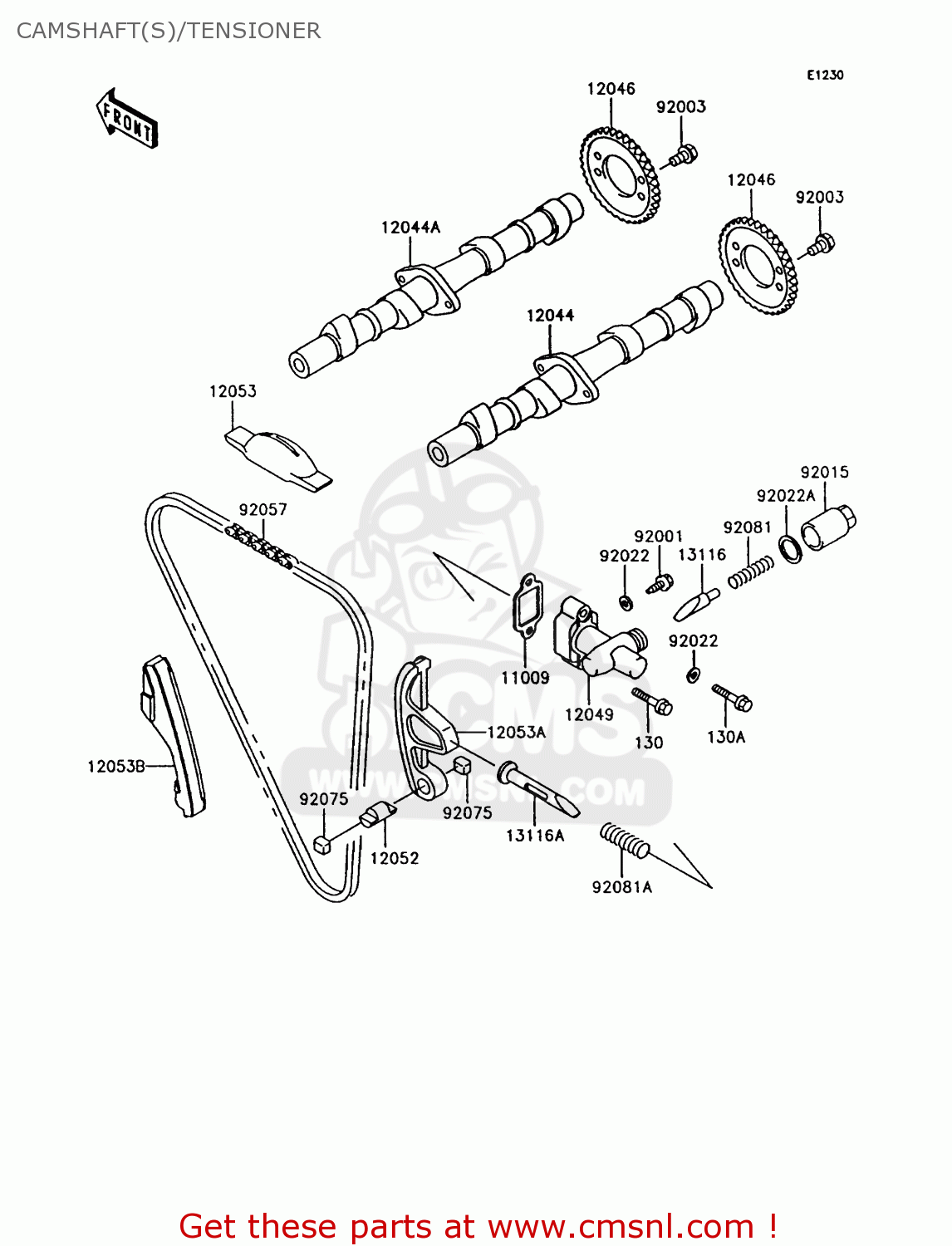 CAMSHAFT(S)/TENSIONER Z750P9 GT750 1994 UNITED KINGDOM