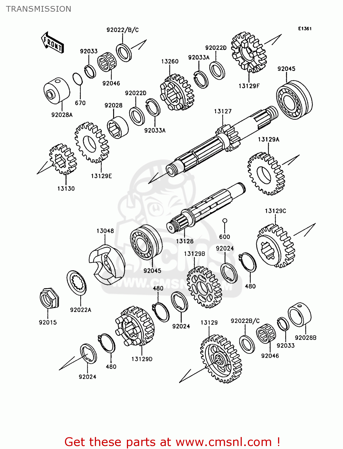 TRANSMISSION Z750P9 GT750 1994 UNITED KINGDOM