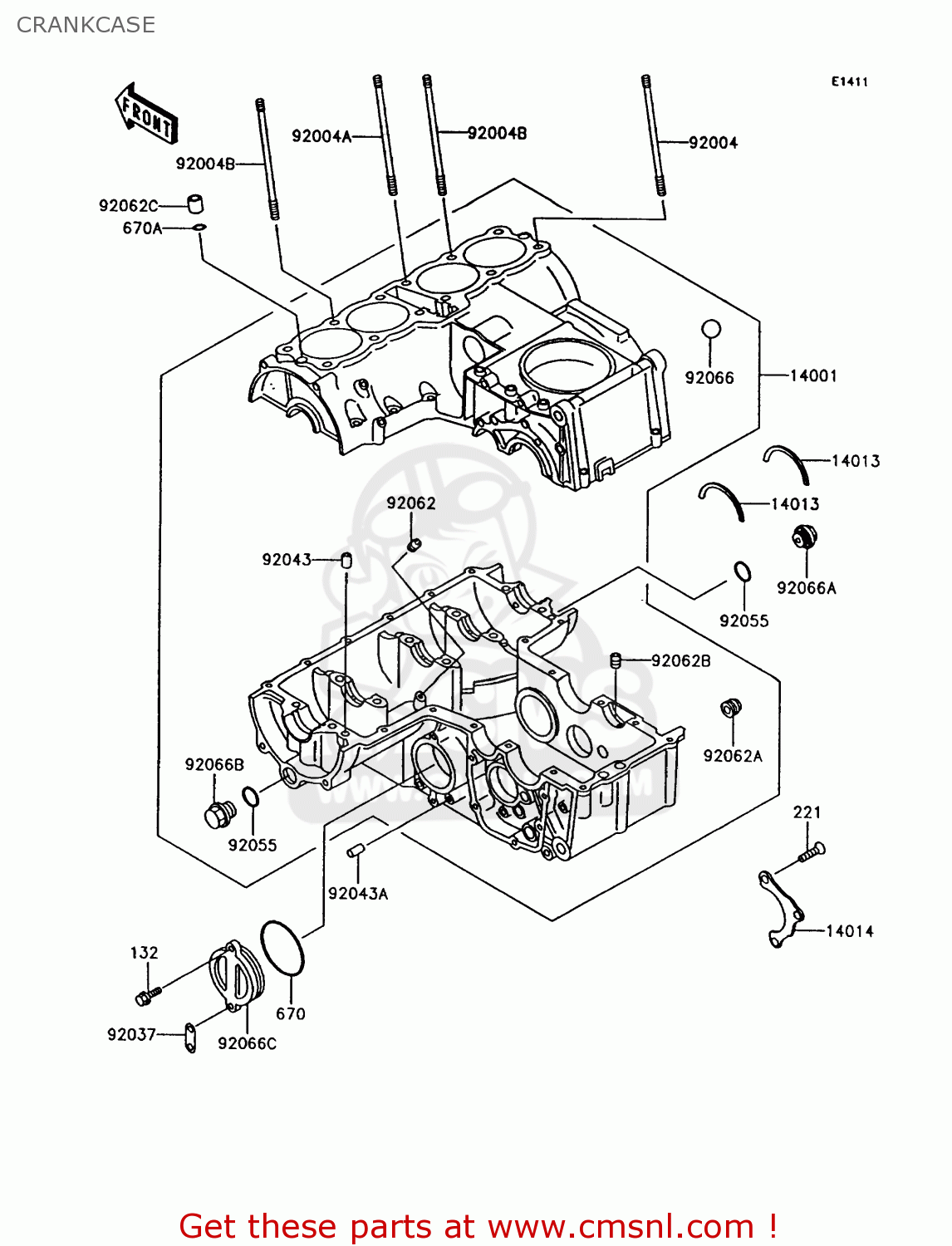 CRANKCASE Z750P9 GT750 1994 UNITED KINGDOM