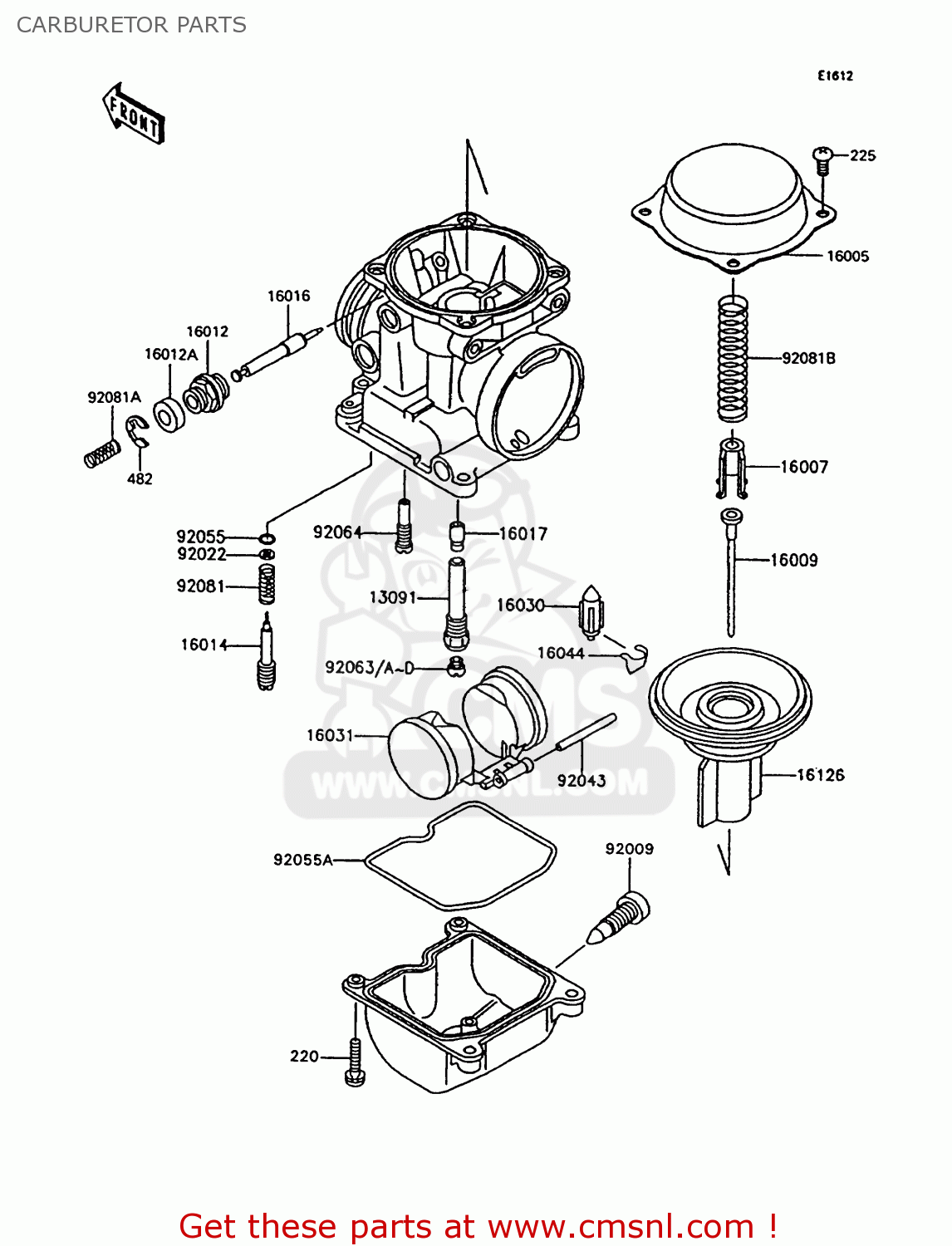 CARBURETOR PARTS Z750P9 GT750 1994 UNITED KINGDOM