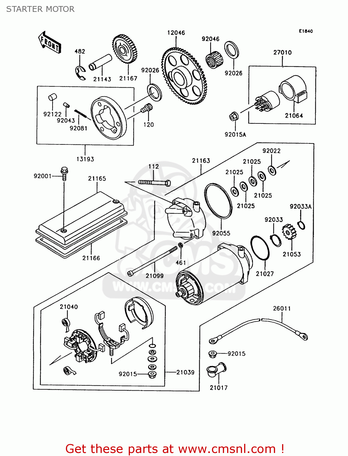 STARTER MOTOR Z750P9 GT750 1994 UNITED KINGDOM