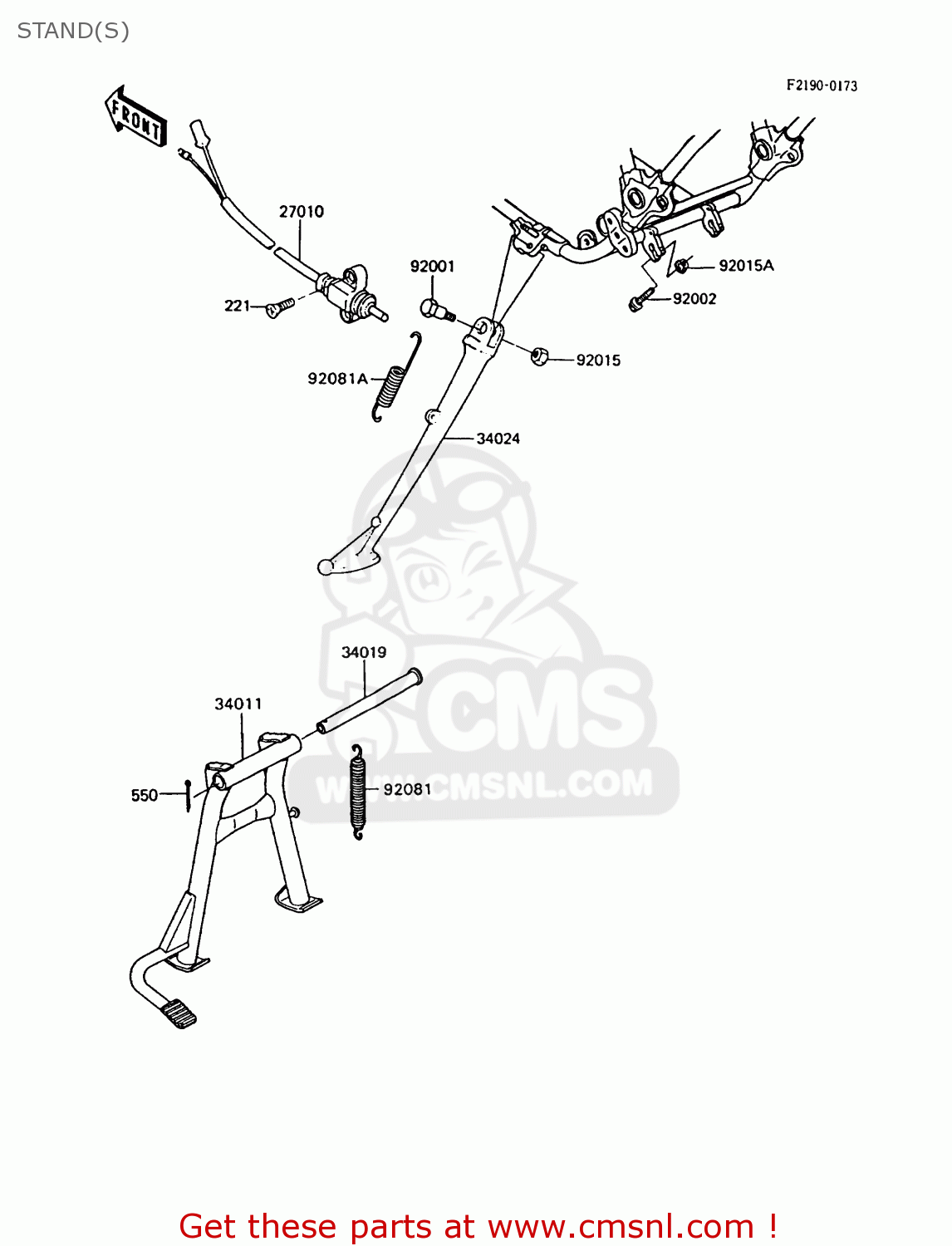 STAND(S) Z750P9 GT750 1994 UNITED KINGDOM