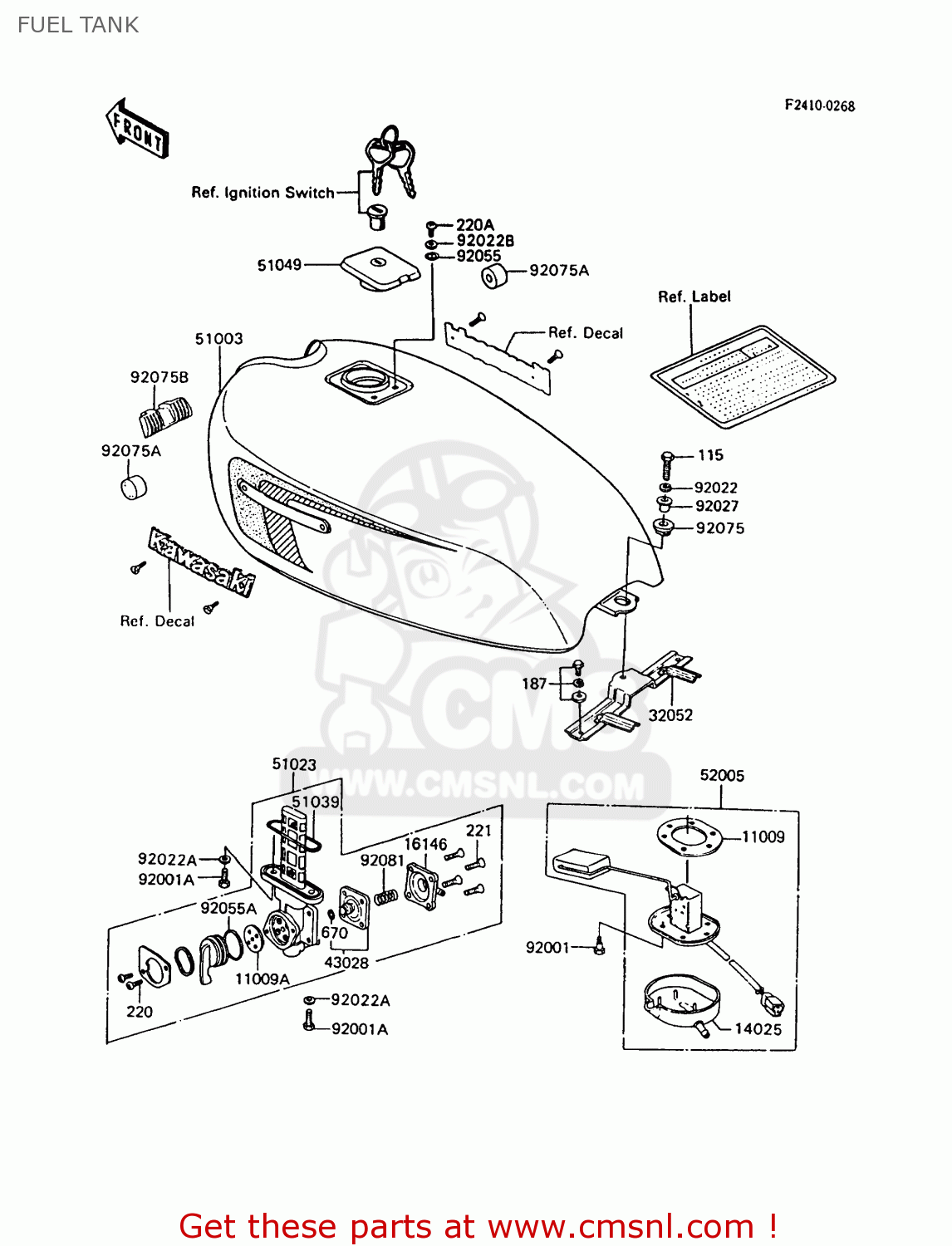 FUEL TANK Z750P9 GT750 1994 UNITED KINGDOM