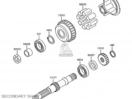 SECONDARY SHAFT - Z750P9 GT750 1994 UNITED KINGDOM
