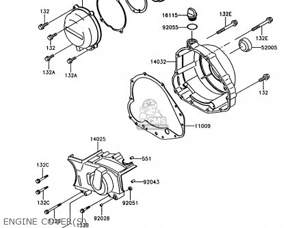 ENGINE COVER(S) - Z750P9 GT750 1994 UNITED KINGDOM
