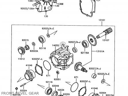 FRONT BEVEL GEAR - Z750P9 GT750 1994 UNITED KINGDOM