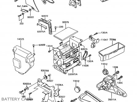 BATTERY CASE - Z750P9 GT750 1994 UNITED KINGDOM