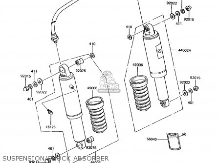 SUSPENSION/SHOCK ABSORBER - Z750P9 GT750 1994 UNITED KINGDOM