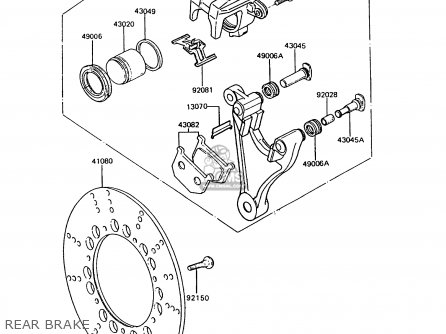 REAR BRAKE - Z750P9 GT750 1994 UNITED KINGDOM