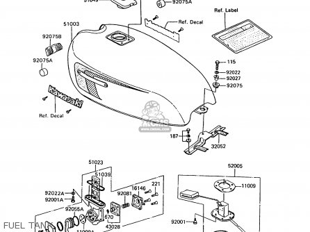 FUEL TANK - Z750P9 GT750 1994 UNITED KINGDOM