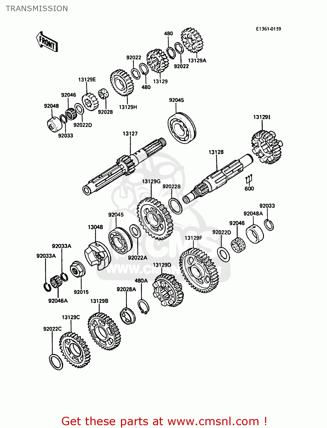 TRANSMISSION ZG1000A1 1000GTR 1986 EUROPE FR UK FG GR IT NR SD SP ST
