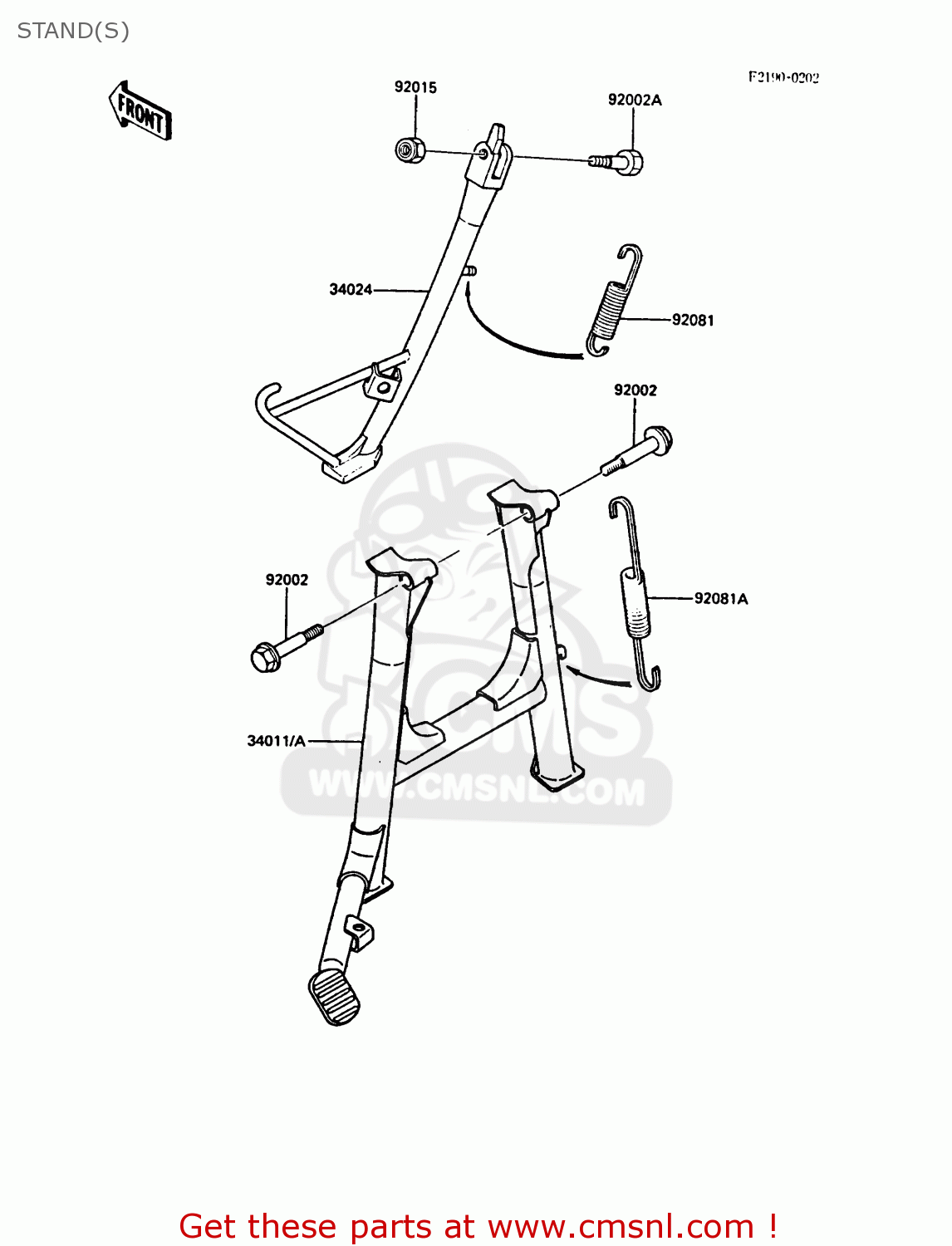 STAND(S) ZG1000A1 1000GTR 1986 EUROPE FR UK FG GR IT NR SD SP ST