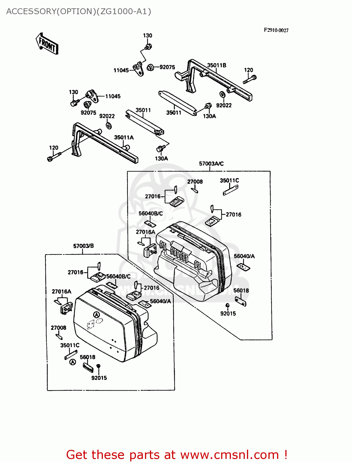 ACCESSORY(OPTION)(ZG1000-A1) ZG1000A1 1000GTR 1986 EUROPE FR UK FG GR IT NR SD SP ST