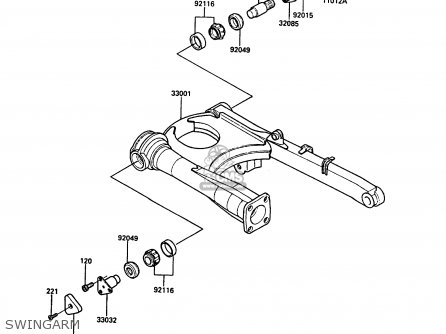 SWINGARM - ZG1000A1 1000GTR 1986 EUROPE FR UK FG GR IT NR SD SP ST
