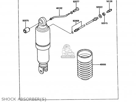 SHOCK ABSORBER(S) - ZG1000A1 1000GTR 1986 EUROPE FR UK FG GR IT NR SD SP ST