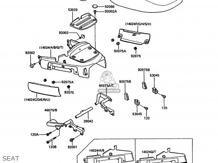 SEAT - ZG1000A1 1000GTR 1986 EUROPE FR UK FG GR IT NR SD SP ST