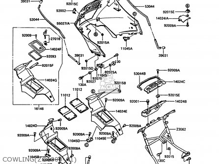 COWLING(ZG1000-A1) - ZG1000A1 1000GTR 1986 EUROPE FR UK FG GR IT NR SD SP ST