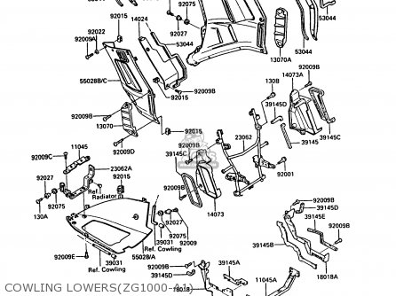 COWLING LOWERS(ZG1000-A1) - ZG1000A1 1000GTR 1986 EUROPE FR UK FG GR IT NR SD SP ST