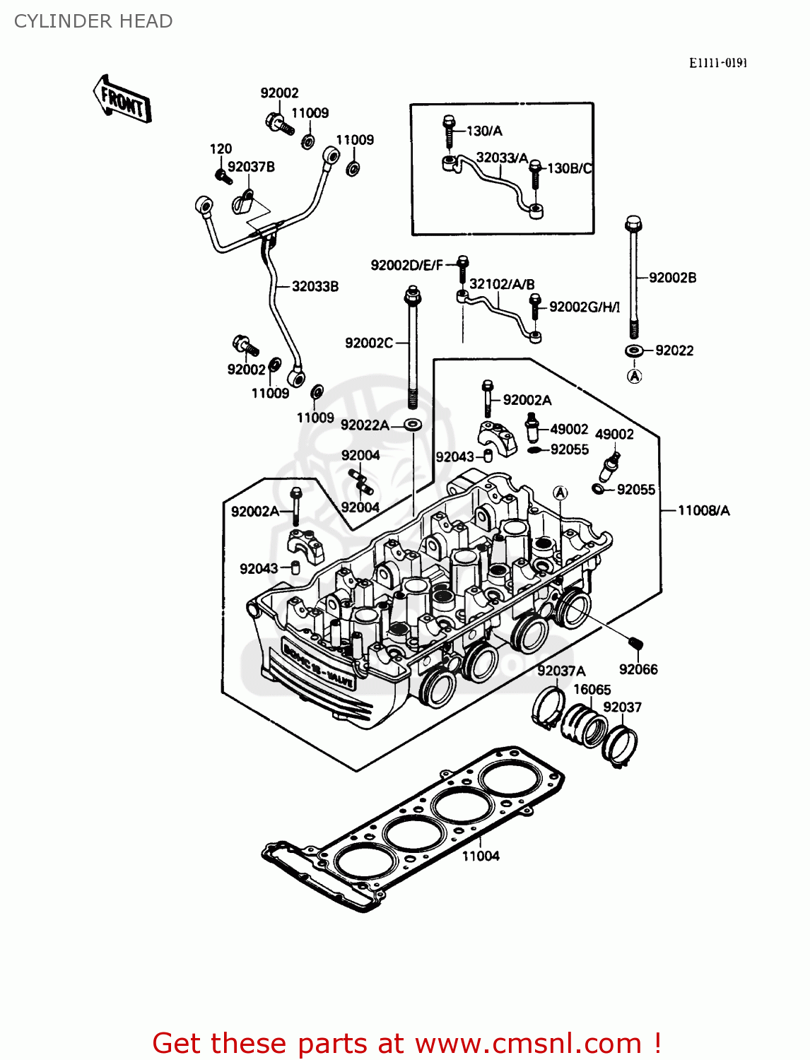 CYLINDER HEAD ZG1000A1 CONCOURS 1986 USA CALIFORNIA CANADA
