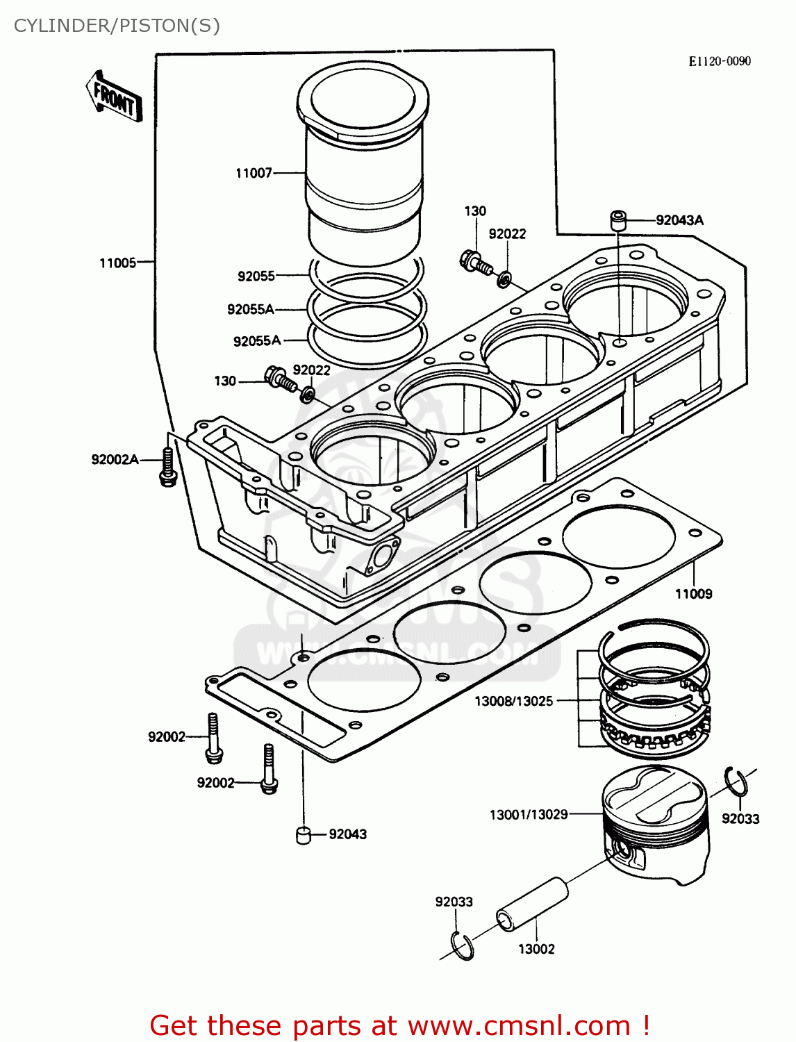CYLINDER/PISTON(S) ZG1000A1 CONCOURS 1986 USA CALIFORNIA CANADA