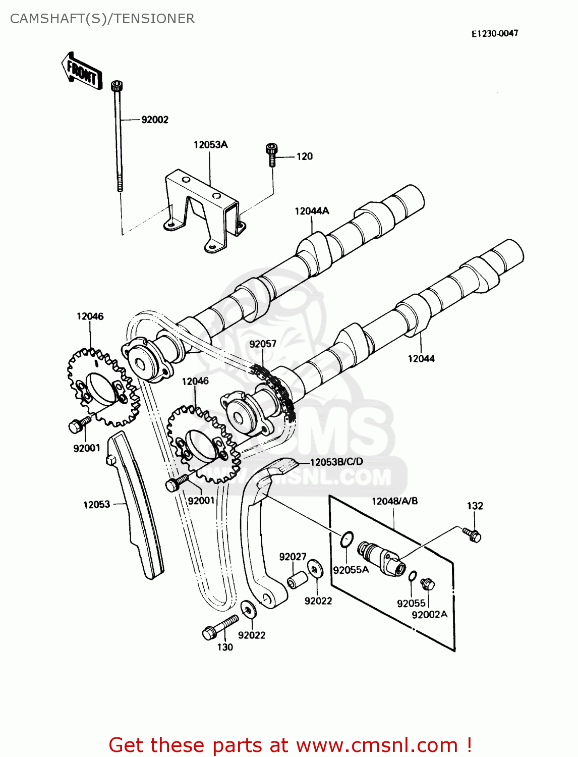 CAMSHAFT(S)/TENSIONER ZG1000A1 CONCOURS 1986 USA CALIFORNIA CANADA