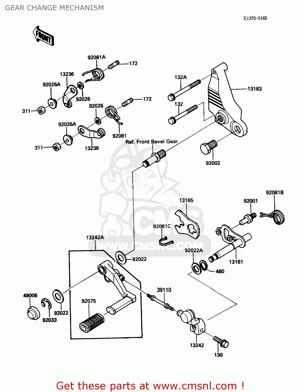 GEAR CHANGE MECHANISM ZG1000A1 CONCOURS 1986 USA CALIFORNIA CANADA