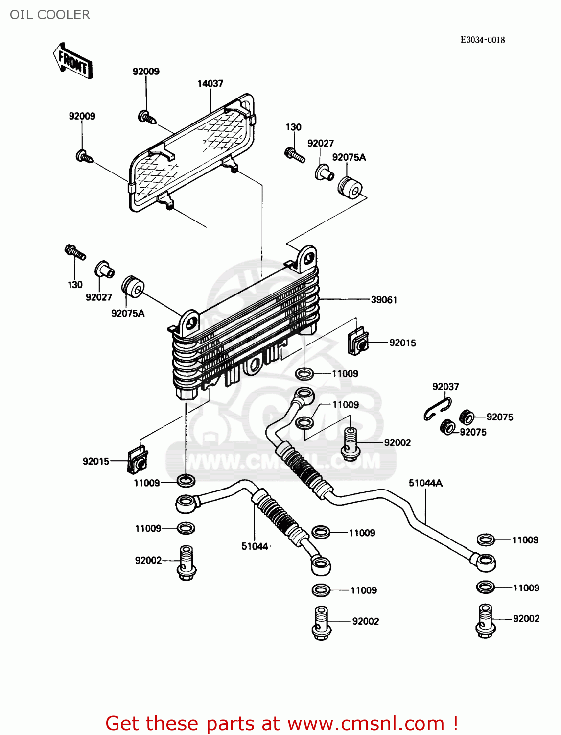 OIL COOLER ZG1000A1 CONCOURS 1986 USA CALIFORNIA CANADA