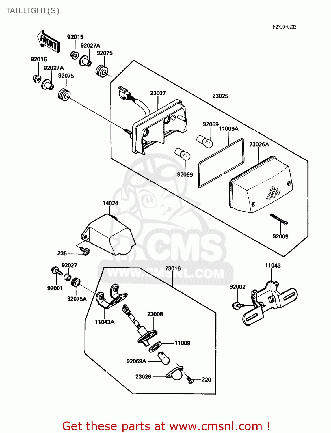 TAILLIGHT(S) ZG1000A1 CONCOURS 1986 USA CALIFORNIA CANADA