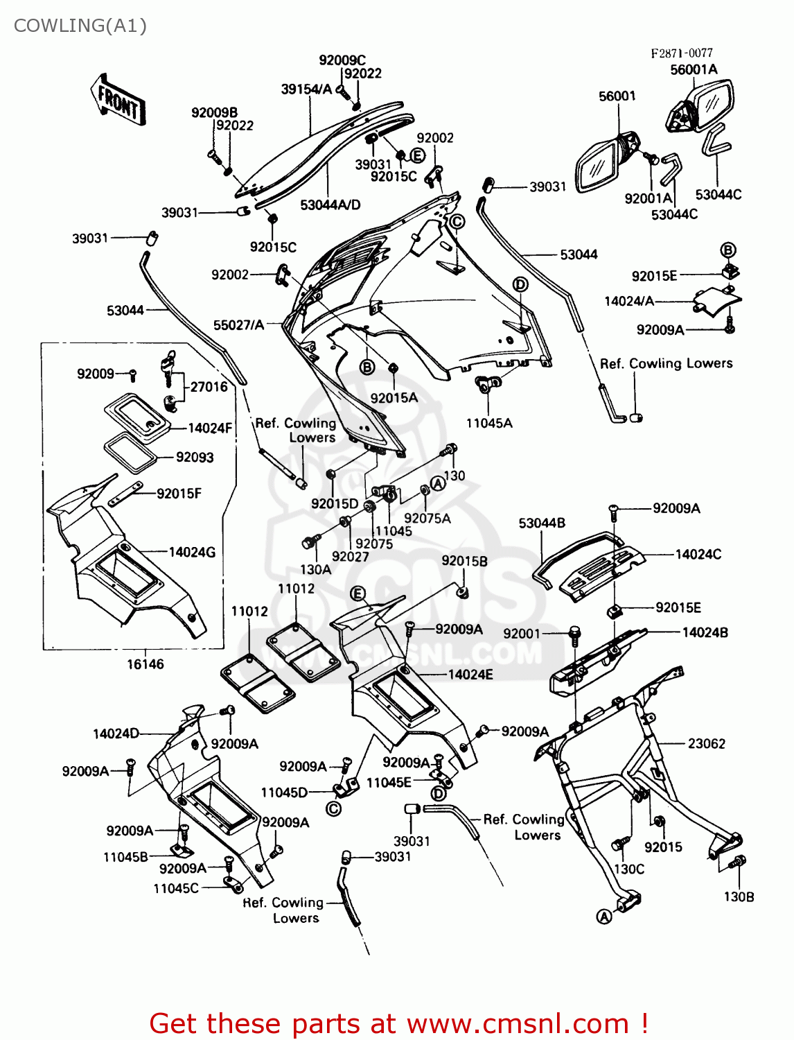 COWLING(A1) ZG1000A1 CONCOURS 1986 USA CALIFORNIA CANADA