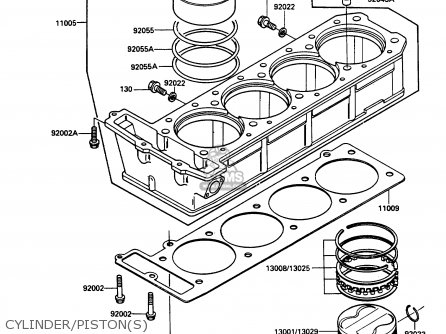CYLINDER/PISTON(S) - ZG1000A1 CONCOURS 1986 USA CALIFORNIA CANADA