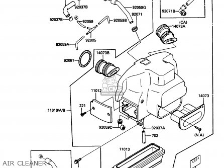 AIR CLEANER - ZG1000A1 CONCOURS 1986 USA CALIFORNIA CANADA