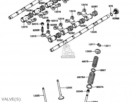 VALVE(S) - ZG1000A1 CONCOURS 1986 USA CALIFORNIA CANADA