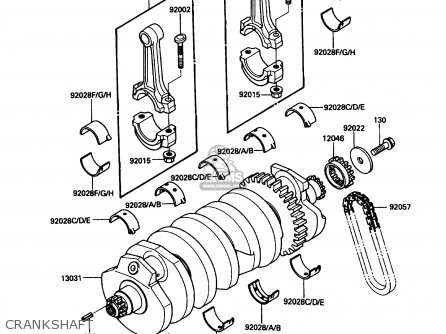 CRANKSHAFT - ZG1000A1 CONCOURS 1986 USA CALIFORNIA CANADA