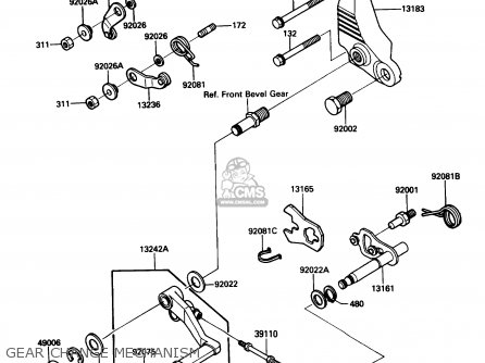 GEAR CHANGE MECHANISM - ZG1000A1 CONCOURS 1986 USA CALIFORNIA CANADA