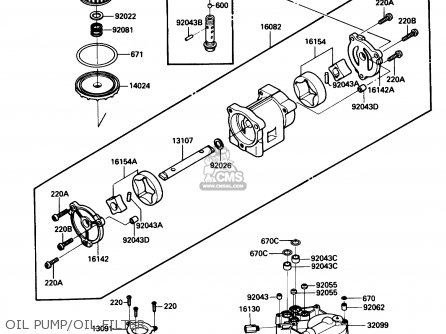 OIL PUMP/OIL FILTER - ZG1000A1 CONCOURS 1986 USA CALIFORNIA CANADA
