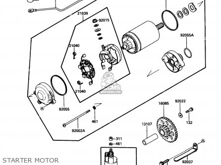 STARTER MOTOR - ZG1000A1 CONCOURS 1986 USA CALIFORNIA CANADA