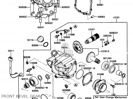 FRONT BEVEL GEAR - ZG1000A1 CONCOURS 1986 USA CALIFORNIA CANADA