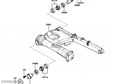 SWINGARM - ZG1000A1 CONCOURS 1986 USA CALIFORNIA CANADA