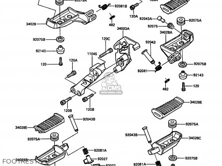 FOOTRESTS - ZG1000A1 CONCOURS 1986 USA CALIFORNIA CANADA