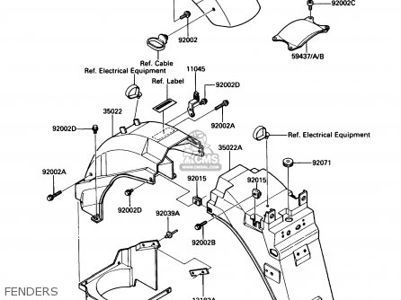 FENDERS - ZG1000A1 CONCOURS 1986 USA CALIFORNIA CANADA