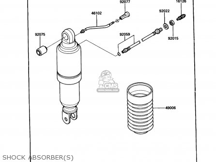 SHOCK ABSORBER(S) - ZG1000A1 CONCOURS 1986 USA CALIFORNIA CANADA