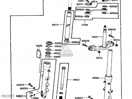 FRONT FORK - ZG1000A1 CONCOURS 1986 USA CALIFORNIA CANADA