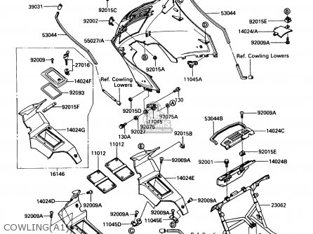 COWLING(A1) - ZG1000A1 CONCOURS 1986 USA CALIFORNIA CANADA