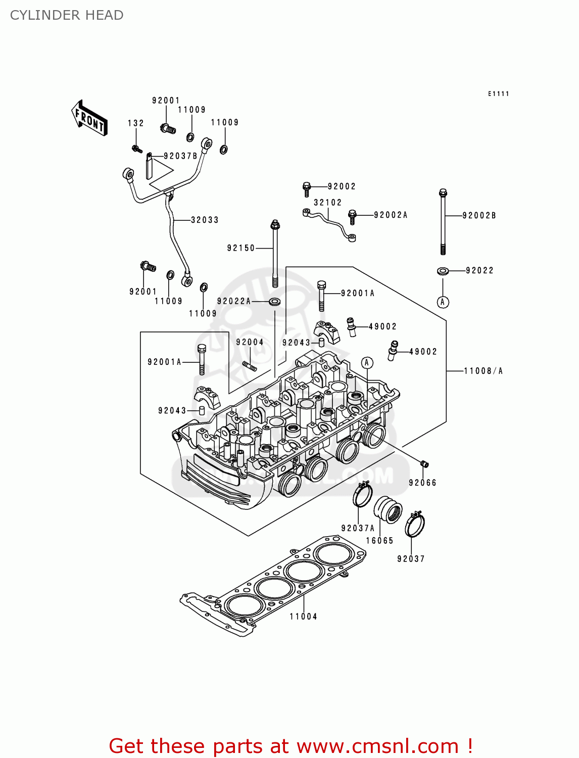 CYLINDER HEAD ZG1000A10 CONCOURS 1995 USA CALIFORNIA CANADA