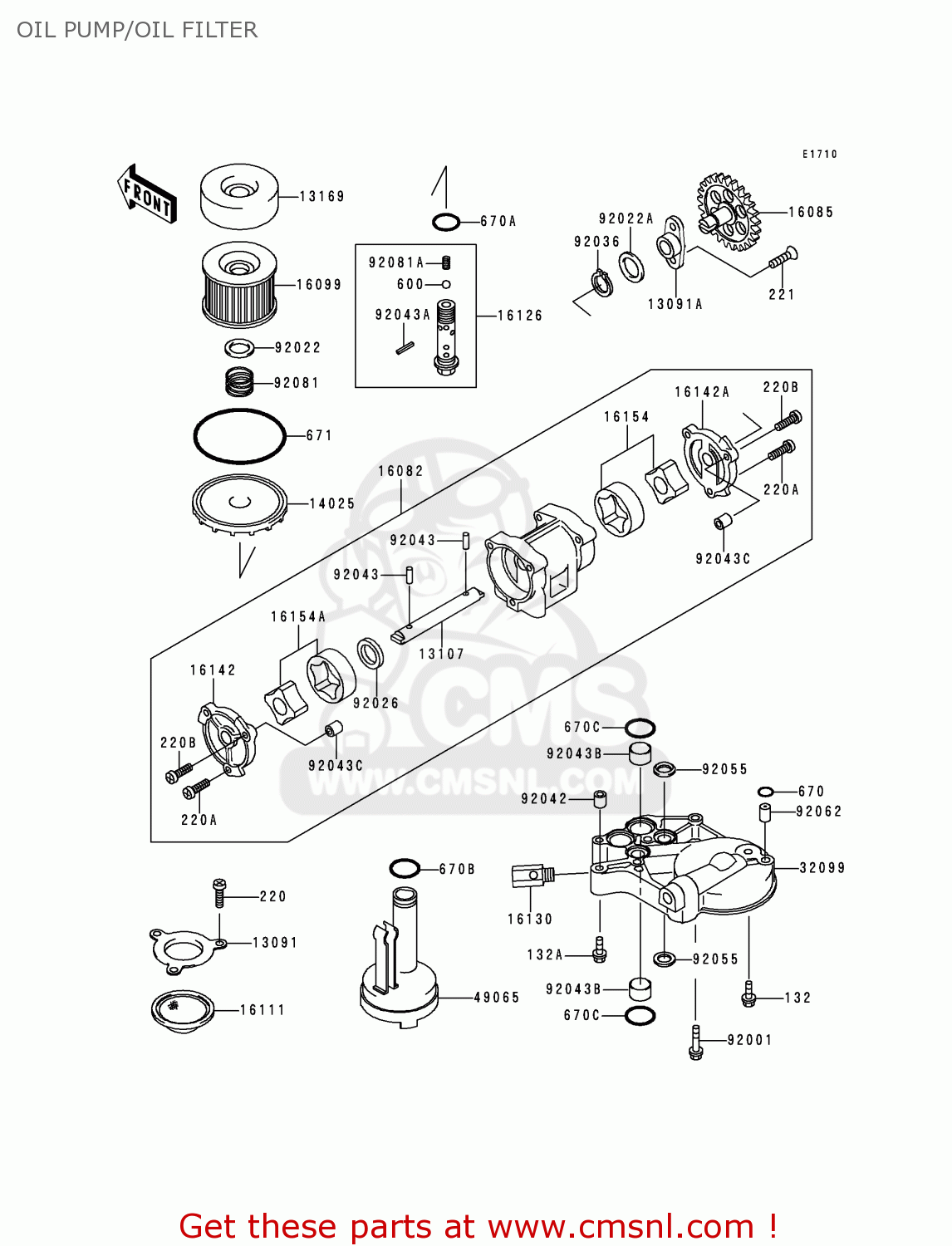 OIL PUMP/OIL FILTER ZG1000A10 CONCOURS 1995 USA CALIFORNIA CANADA